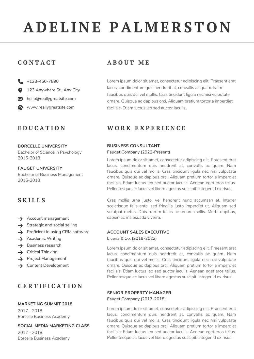 Professional Corporate Resume Template | Free Word, PowerPoint, & Pages Download