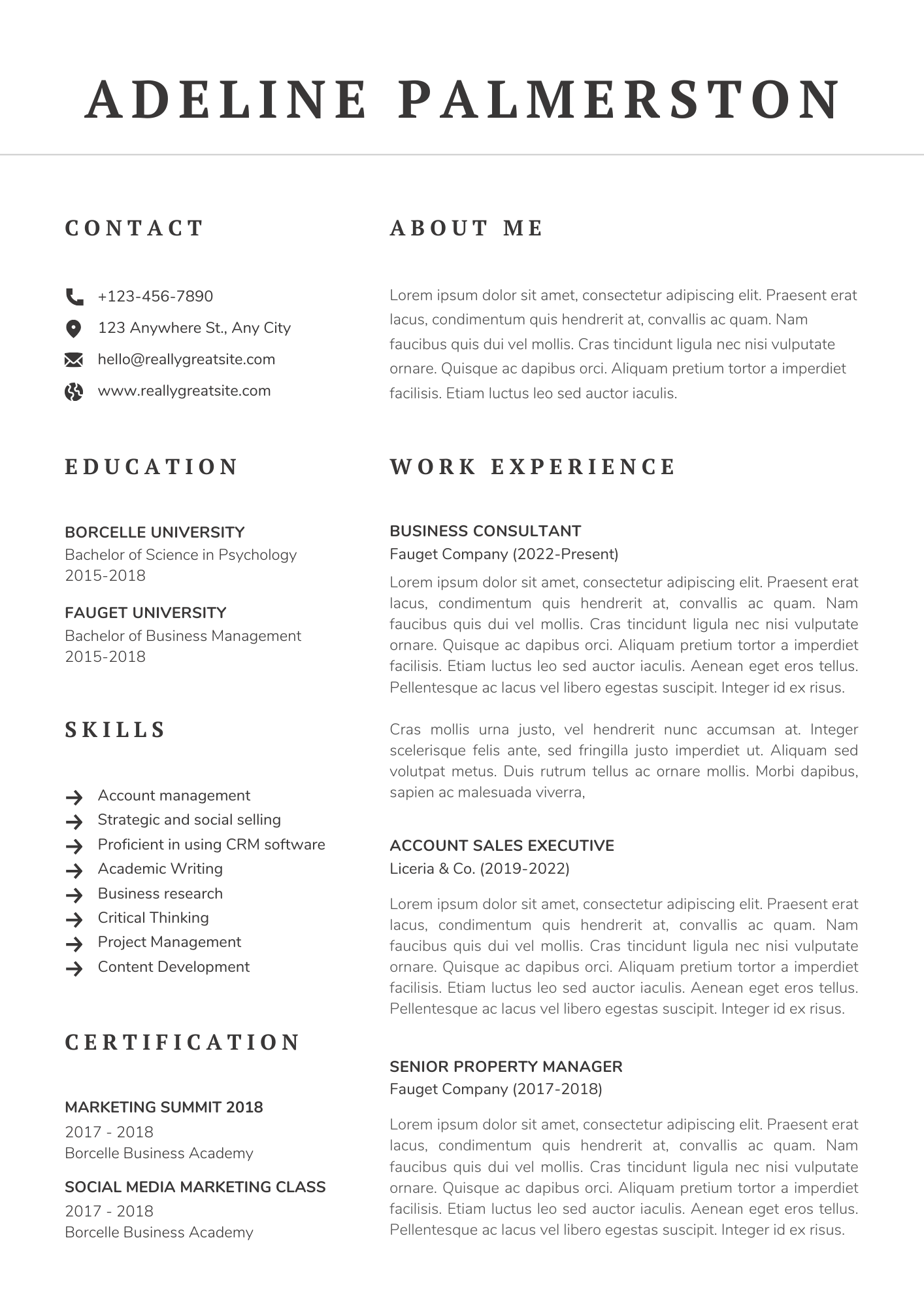 Professional Corporate Resume Template | Free Word, PowerPoint, & Pages Download
