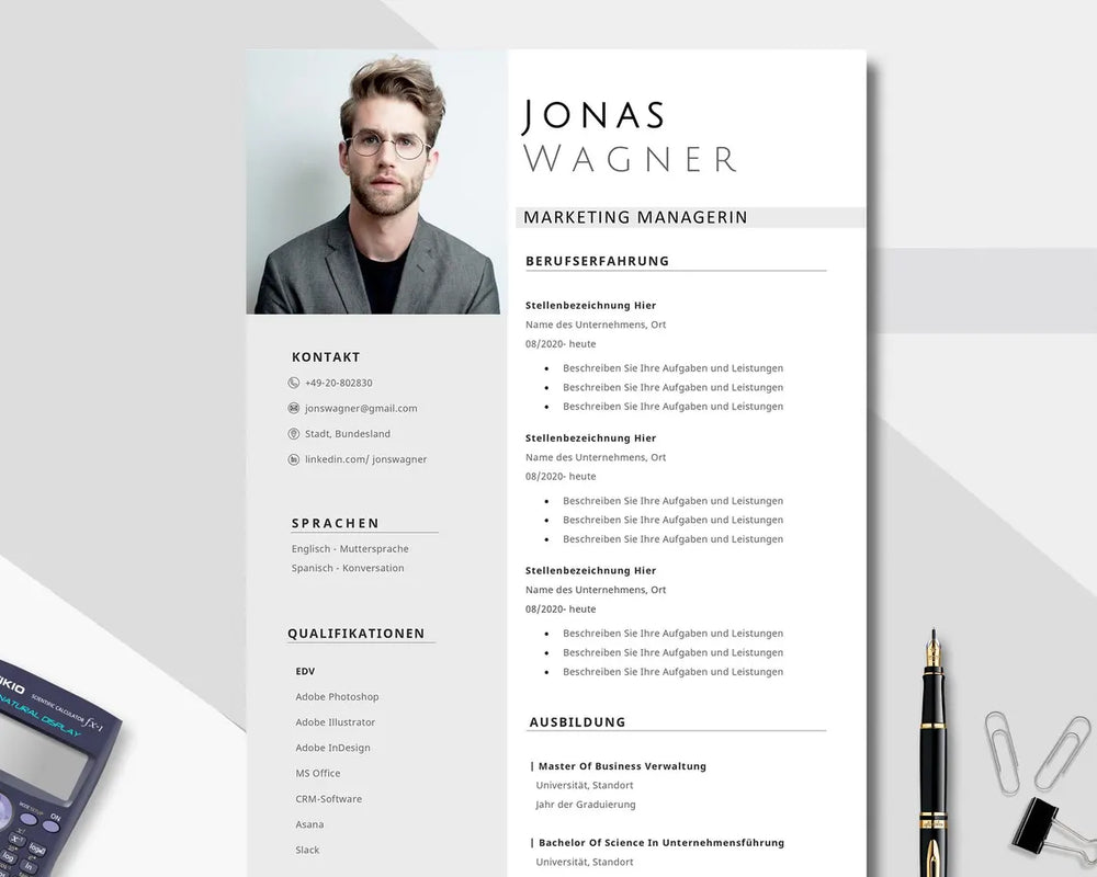 Professional Resume Template for Microsoft Word with Cover Letter (Kopya)