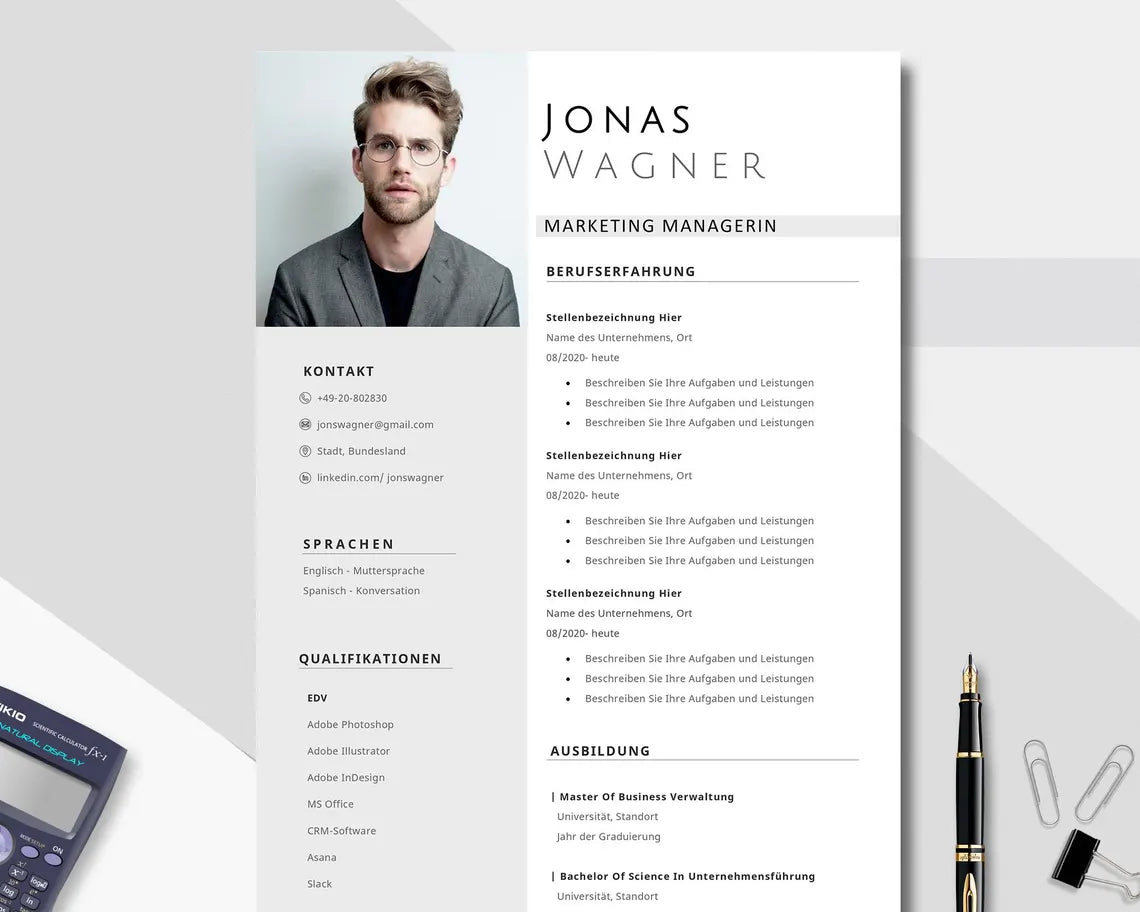 Professional Resume Template for Microsoft Word with Cover Letter (Kopya)