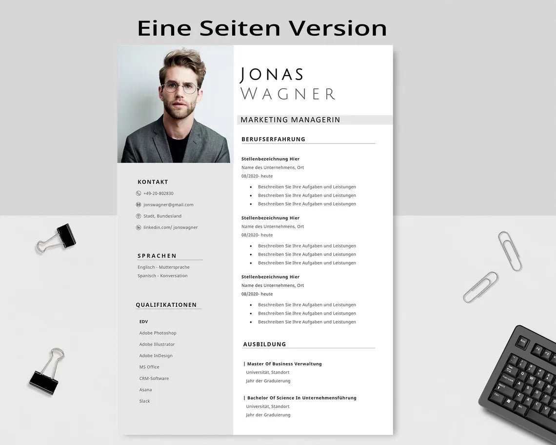 Professional Resume Template for Microsoft Word with Cover Letter (Kopya)
