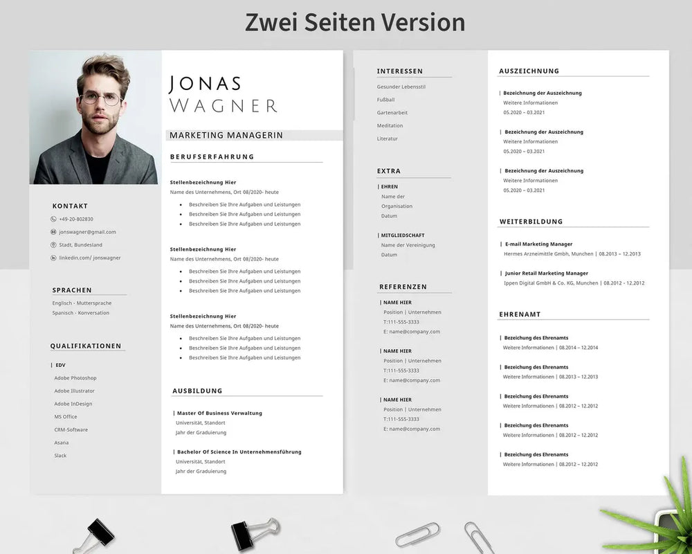 Professional Resume Template for Microsoft Word with Cover Letter (Kopya)
